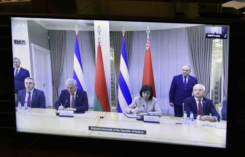 Suscriben Cuba y Belarús Acuerdo de Cooperación interparlamentaria 
