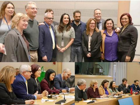Homero Acosta con eurodiputados de diversas fuerzas políticas Homero Acosta con eurodiputados de diversas fuerzas políticas
