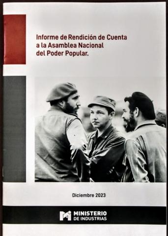 Recibe Asamblea Nacional del Poder Popular informe de rendición de cuenta del Ministerio de Industrias Recibe Asamblea Nacional del Poder Popular informe de rendición de cuenta del Ministerio de Industrias