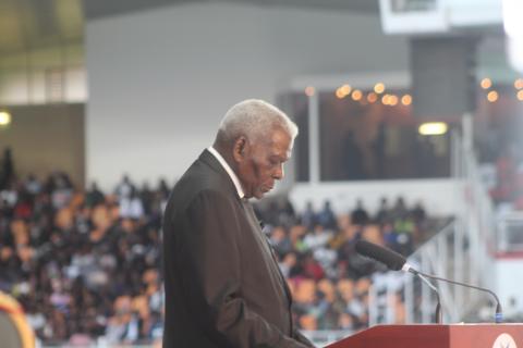 Discurso del Presidente de la Asamblea Nacional del Poder Popular y del Consejo de Estado de la República de Cuba, Esteban Lazo Hernández, en el homenaje póstumo al Dr. Hage Gottfried Geingob, tercer presidente de la República de Namibia. Estadio de la Independencia, Windhoek, Namibia, 24 de febrero de 2024, «Año 66 de la Revolución». 