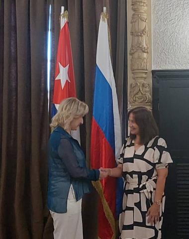 Recibe Ana María Mari Machado a Vicepresidenta del Consejo de la Federación de Rusia Recibe Ana María Mari Machado a Vicepresidenta del Consejo de la Federación de Rusia