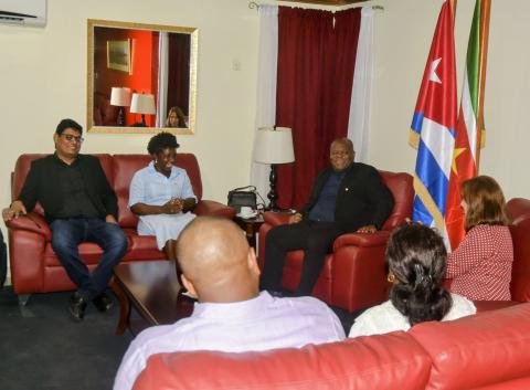 Presidente de la Asamblea Nacional de Surinam inicia visita oficial a Cuba 
