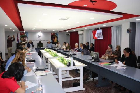 Intercambió Esteban Lazo con Consejo de Dirección del Ministerio de Justicia