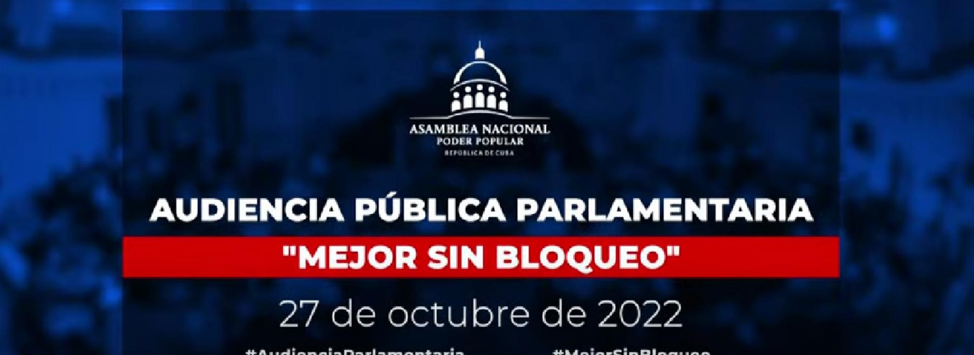 Audiencia Pública Parlamentaria «Mejor Sin Bloqueo»