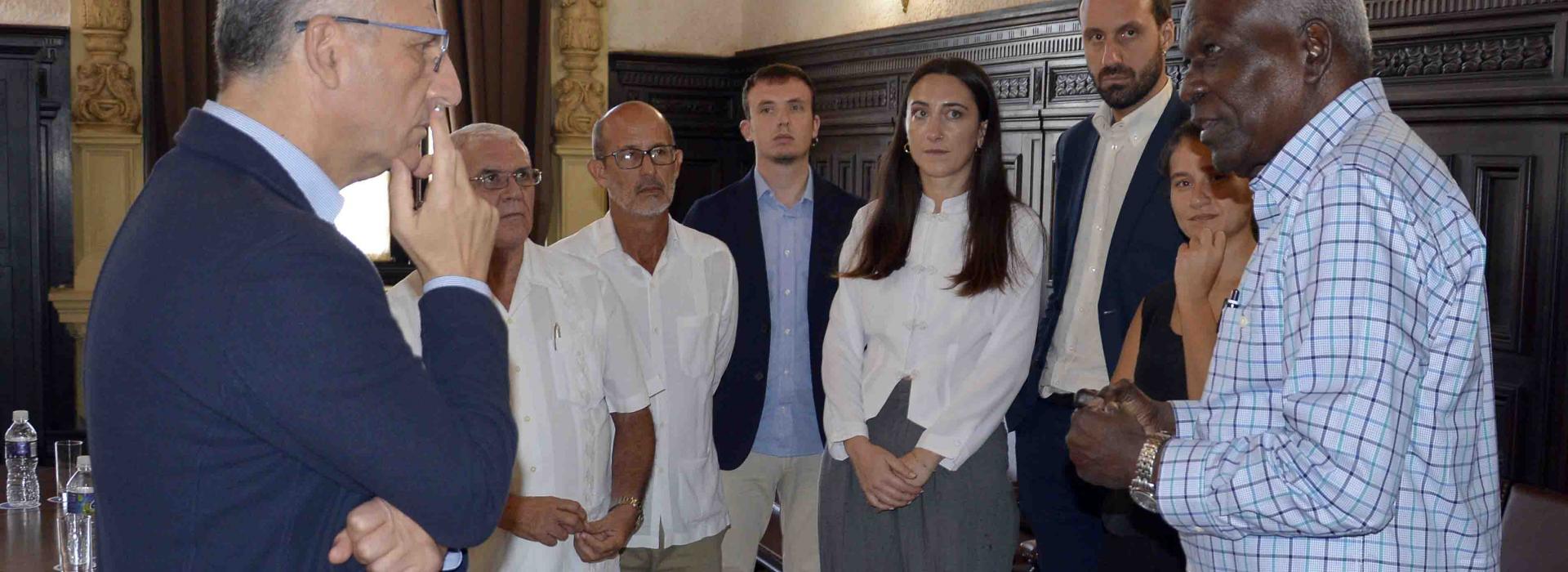 RECIBEN DIPUTADOS FELIX MARTÍNEZ Y GONZÁLEZ PATRICO AL DIPUTADO AL PARLAMENTO EUROPEO MASSIMILIANO SMERIGLIO