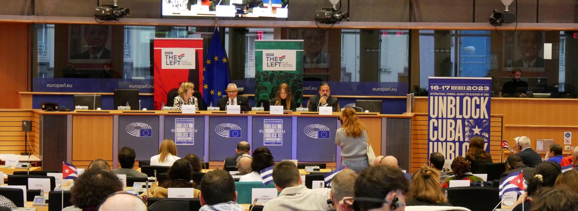 Intervención de Homero Acosta Álvarez, secretario de la Asamblea Nacional del Poder Popular y del Consejo de Estado, en el Tribunal Internacional contra el Bloqueo a Cuba. Bruselas, Bélgica, 16 de noviembre de 2023.