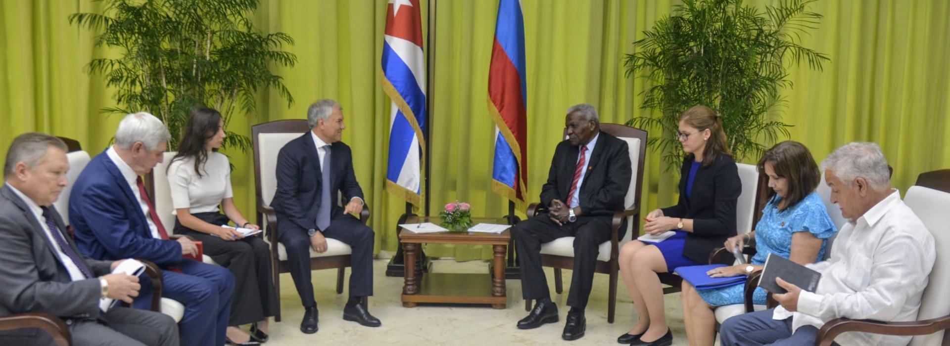 Visita de trabajo a Cuba de Vyacheslav Volodin