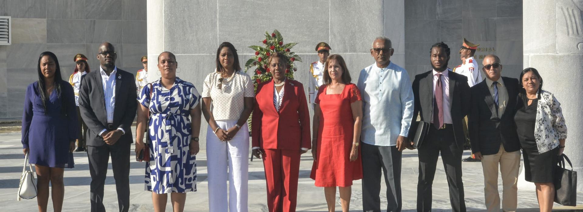 Presidenta de la Cámara de Representantes de Trinidad y Tobago rindió homenaje a José Martí