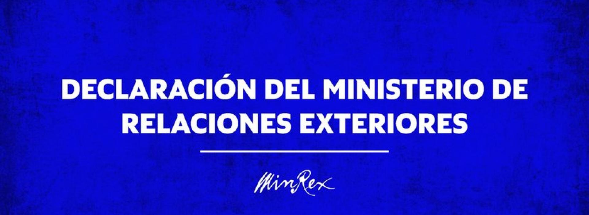 Declaración del Ministerio de Relaciones Exteriores de Cuba