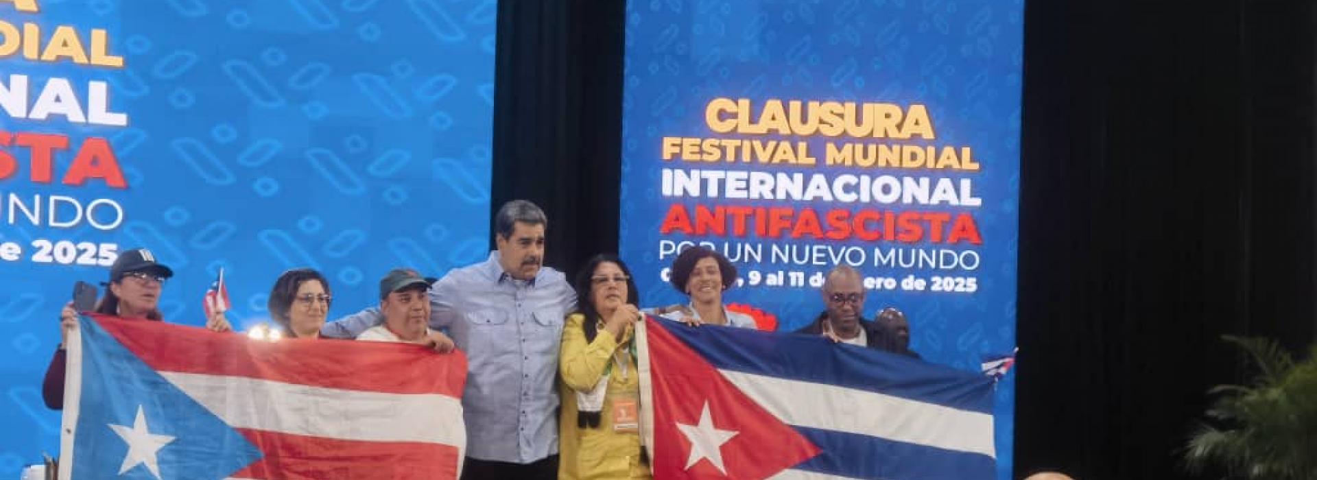 Clausuró Nicolás Maduro Festival Internacional Antifascista en Caracas con amplia representación de Cuba