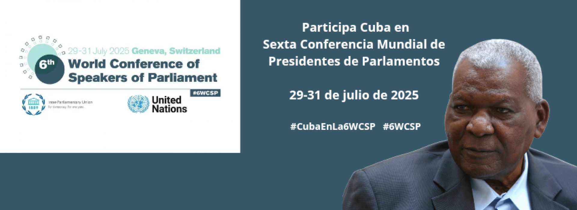 Participa Esteban Lazo en Sexta Conferencia Mundial de Presidentes de Parlamentos