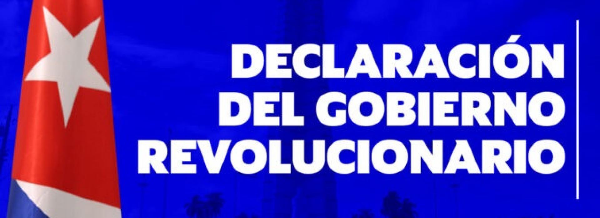 Declaración del Gobierno Revolucionario