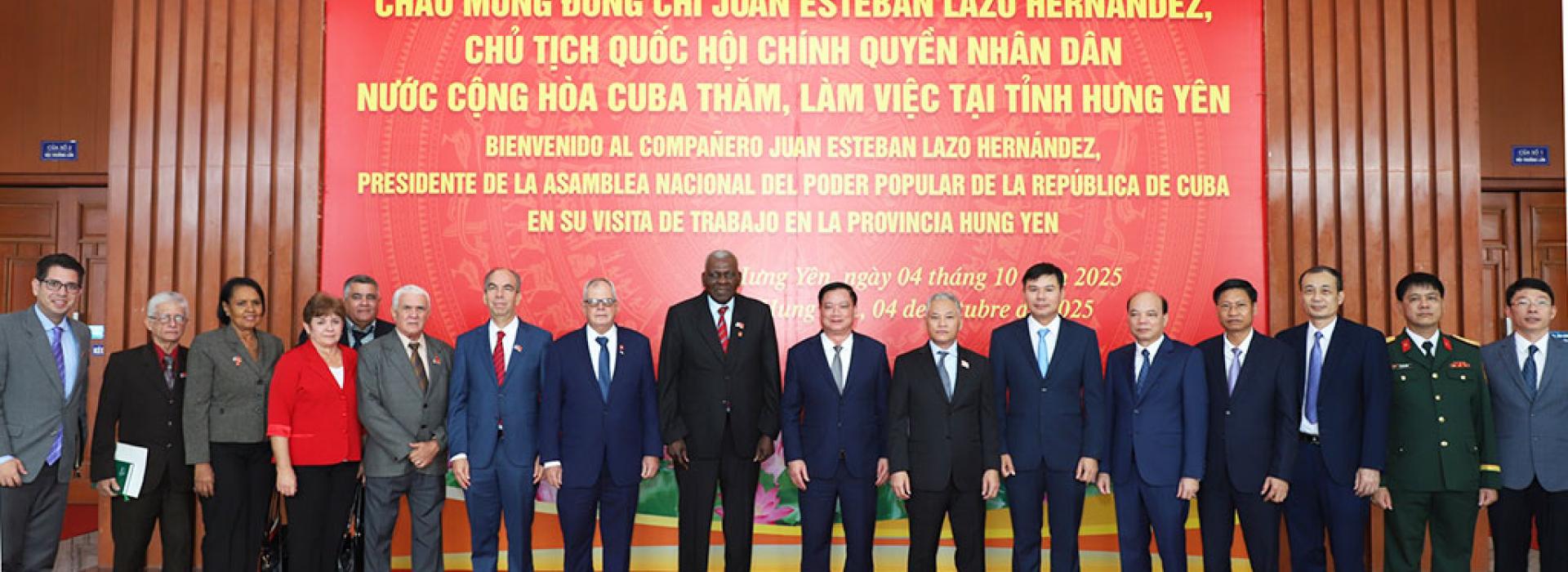 Intensa agenda de Esteban Lazo en la provincia vietnamita de Hung Yen