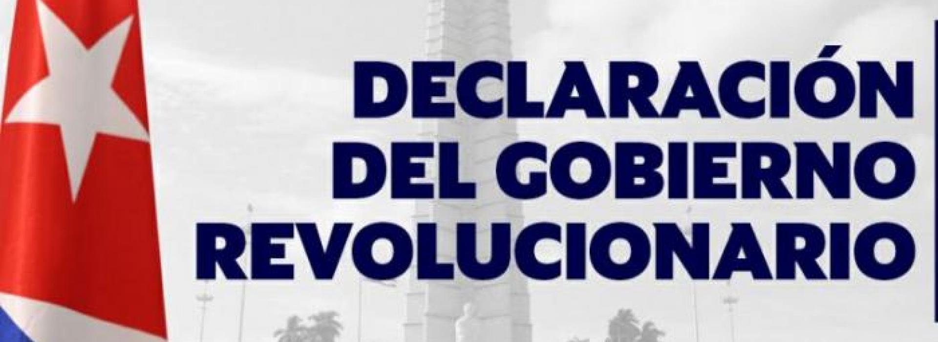 Declaración del Gobierno Revolucionario