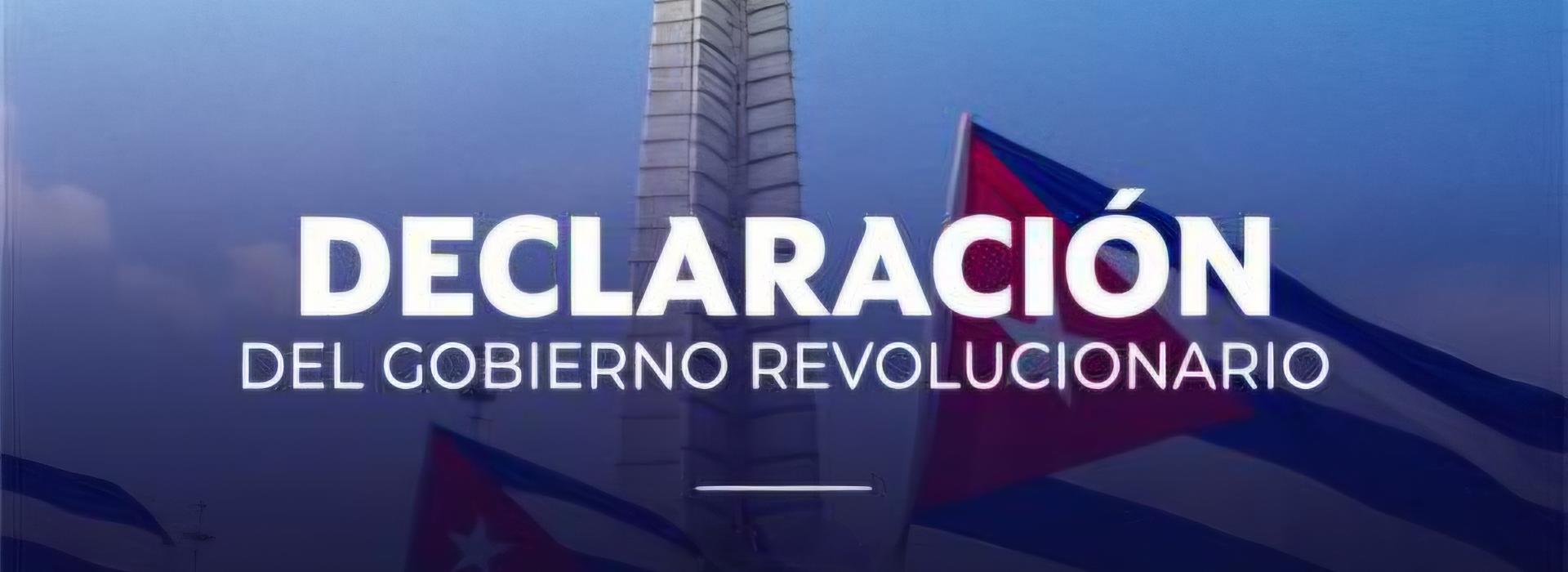 Declaración del Gobierno Revolucionario