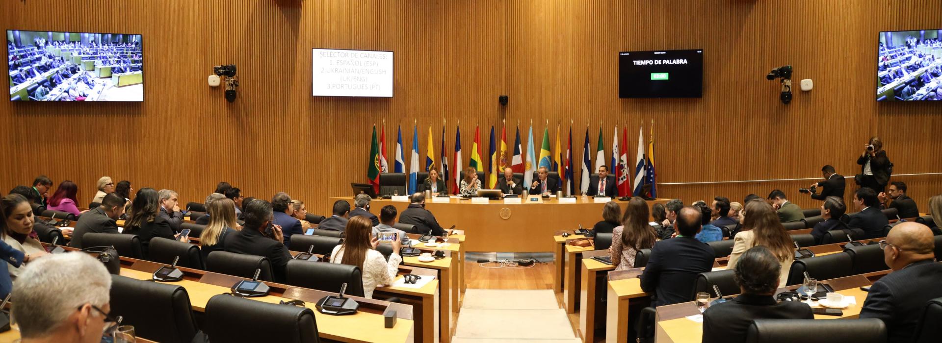 Denuncia Vicepresidenta de la Asamblea Nacional, en XII Foro Parlamentario Iberoamericano, recrudecimiento del bloqueo impuesto por el Gobierno de EE.UU. 